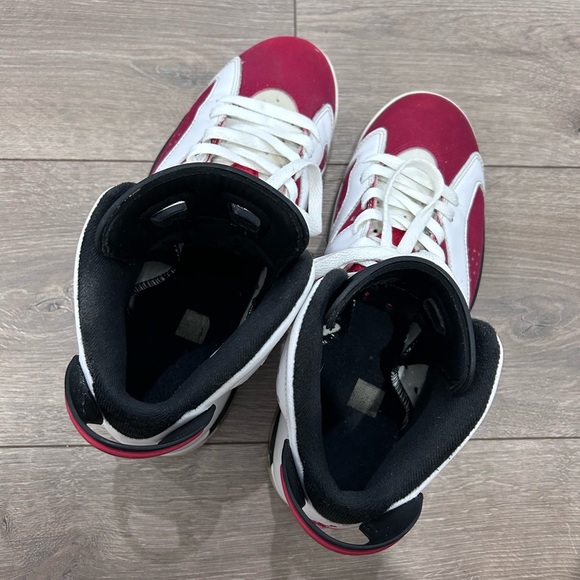 JORDAN • Men Air Jordan 6 Retro Carmine • sz 8 • Red, White, Black • - Picture 5 of 10